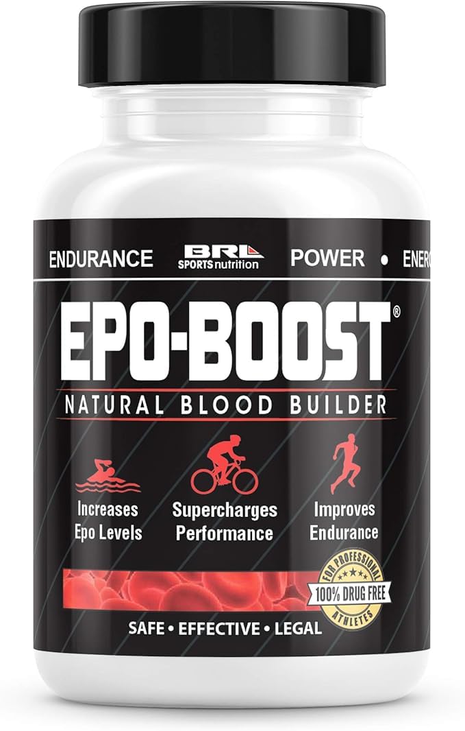 EPO-BOOST Natural Blood Builder Iron Supplement. RBC Support Made in USA with Echinacea & Dandelion Root helping VO2 Max, Energy, Endurance (1-Pack) - dailyvitalstore