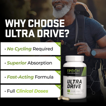 Epoch Nutrition | Ultra Drive – Advanced Performance Formula | Supports Energy, Endurance, and Healthy Circulation | with Tongkat Ali, Icariin & Nitric Oxide Support - dailyvitalstore