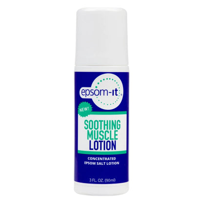 Epsom-It Soothing Muscle Lotion - Roll On Epsom Salt Lotion with Arnica for Muscle Stiffness, Leg, Knees and Feet Discomfort, Topical Magnesium Cream, 3oz - dailyvitalstore