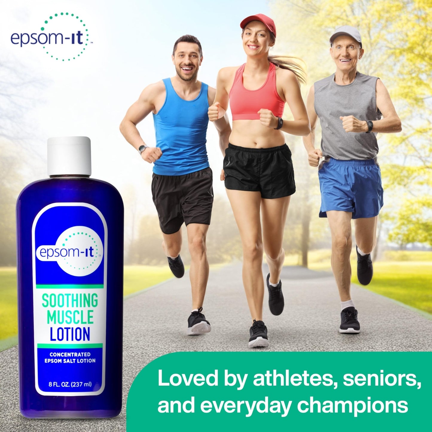 Epsom-It Soothing Muscle Magnesium Lotion – Epsom Salt Topical Cream with Arnica and Magnesium Sulfate - Designed for Muscle Stiffness, Leg Cramps, Feet, Knees and Achy Feet - 8.0 oz - dailyvitalstore
