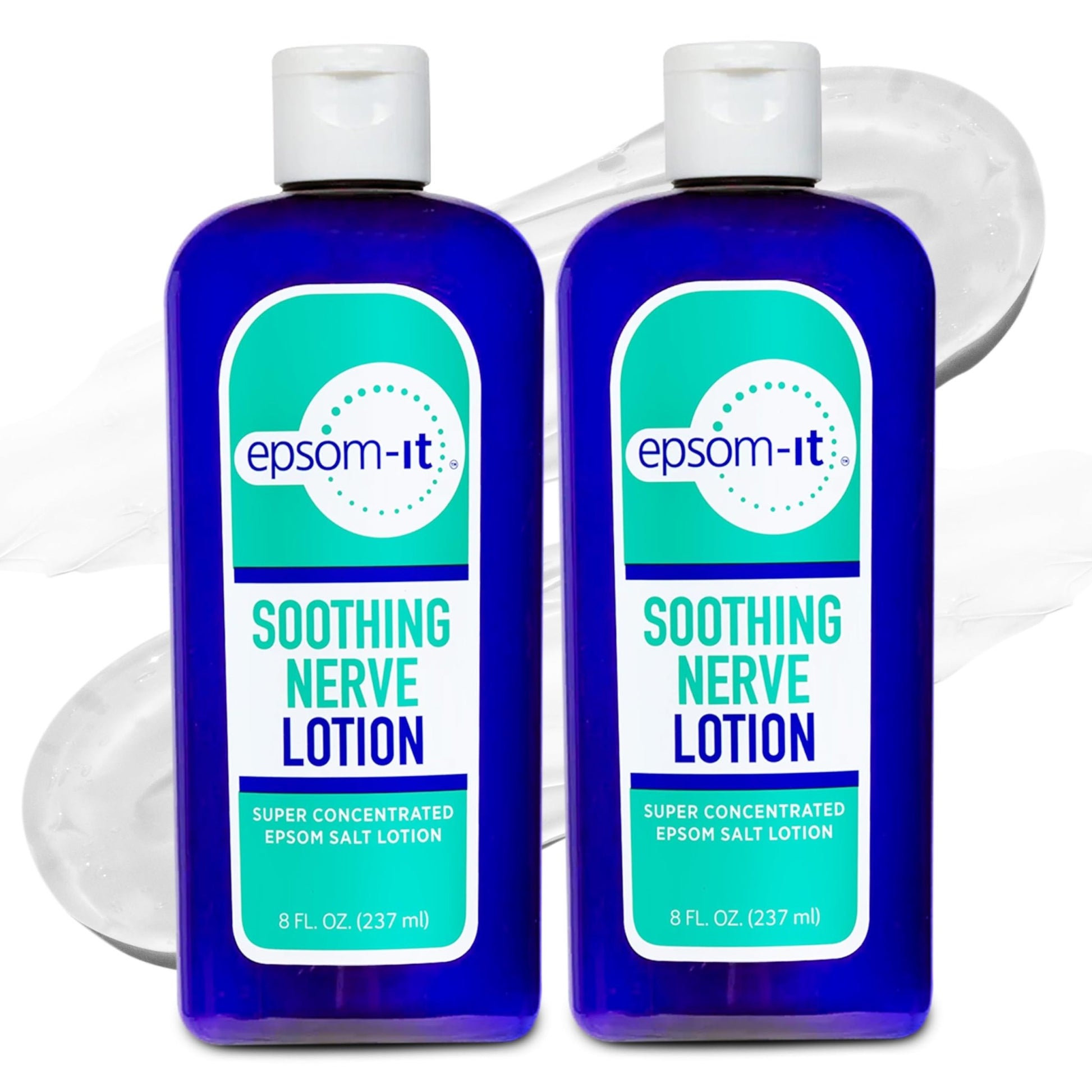 Epsom-It Soothing Nerve Lotion - Epsom Salt Magnesium Lotion, Topical Magnesium Cream with Capsaicin & Arnica to Provide Comfort for Legs, Knee and Feet, 8.0 oz., 2-Pack - dailyvitalstore