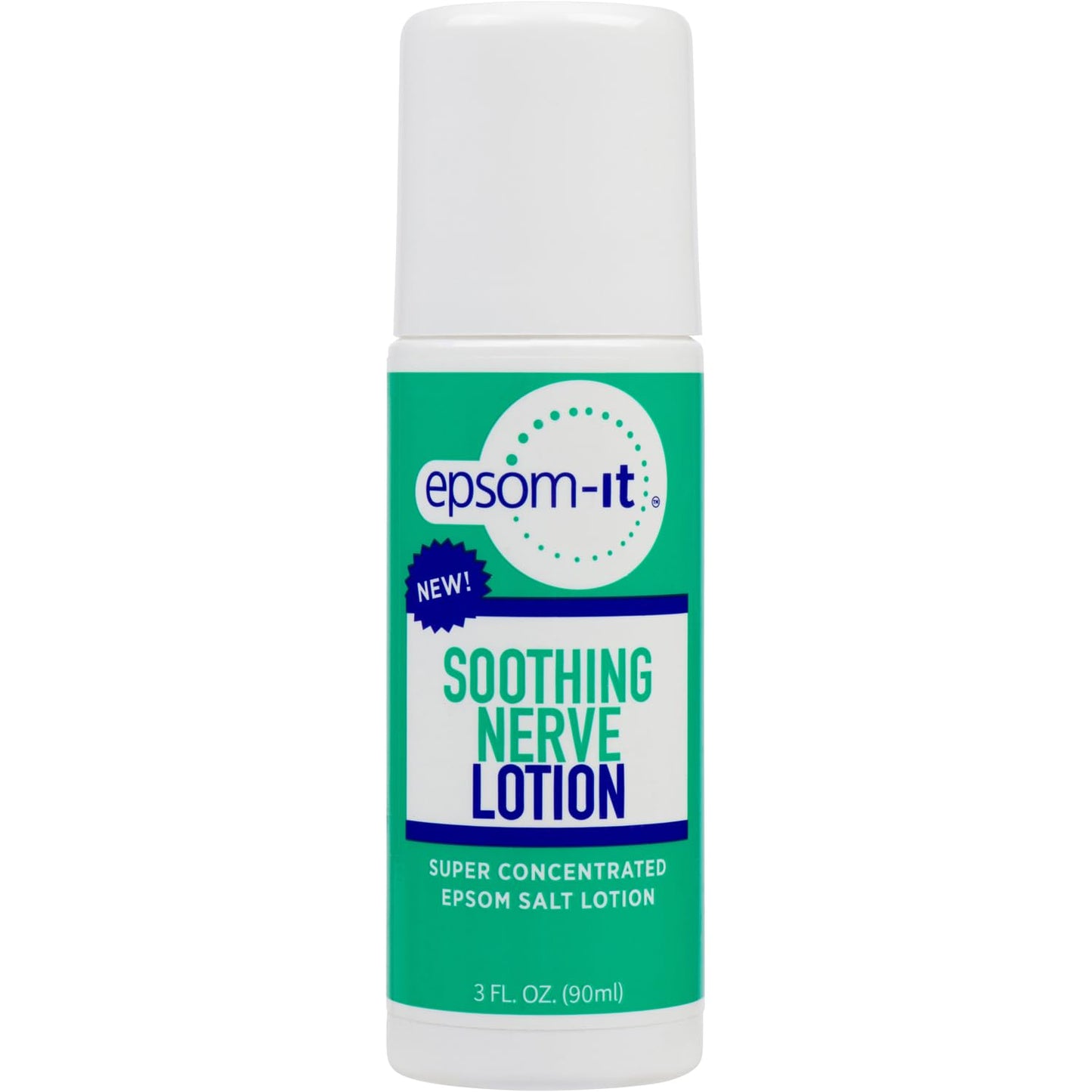 Epsom-It Soothing Nerve Lotion - Roll On Epsom Salt Magnesium Lotion, Topical Magnesium Cream with Capsaicin & Arnica for Tired Muscles and Sleep, 3oz - dailyvitalstore