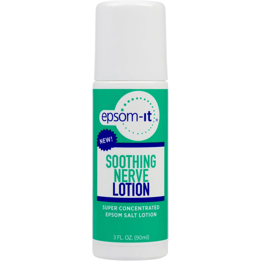 Epsom-It Soothing Nerve Lotion - Roll On Epsom Salt Magnesium Lotion, Topical Magnesium Cream with Capsaicin & Arnica for Tired Muscles and Sleep, 3oz - dailyvitalstore
