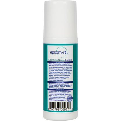 Epsom-It Soothing Nerve Lotion - Roll On Epsom Salt Magnesium Lotion, Topical Magnesium Cream with Capsaicin & Arnica for Tired Muscles and Sleep, 3oz - dailyvitalstore