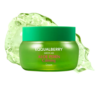 EQQUALBERRY ALOE PDRN Calming Cream | 7% Aloe PDRN & 10% Aloe Vera Water + 5-Cica | Cooling Gel Moisturizer for Oily Skin, Barrier Repair & Blemish Marks - dailyvitalstore