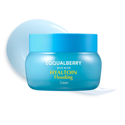 EQQUALBERRY HYALTOIN Flooding Cream | 5% Hyaluronic Acid & Ectoin, 10% Glacier Water | Quick Cooling Gel Moisturizer: Hydration, Barrier Repair & Redness Relief - dailyvitalstore