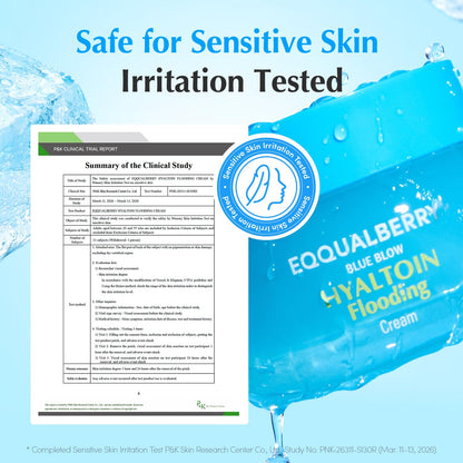EQQUALBERRY HYALTOIN Flooding Cream | 5% Hyaluronic Acid & Ectoin, 10% Glacier Water | Quick Cooling Gel Moisturizer: Hydration, Barrier Repair & Redness Relief - dailyvitalstore
