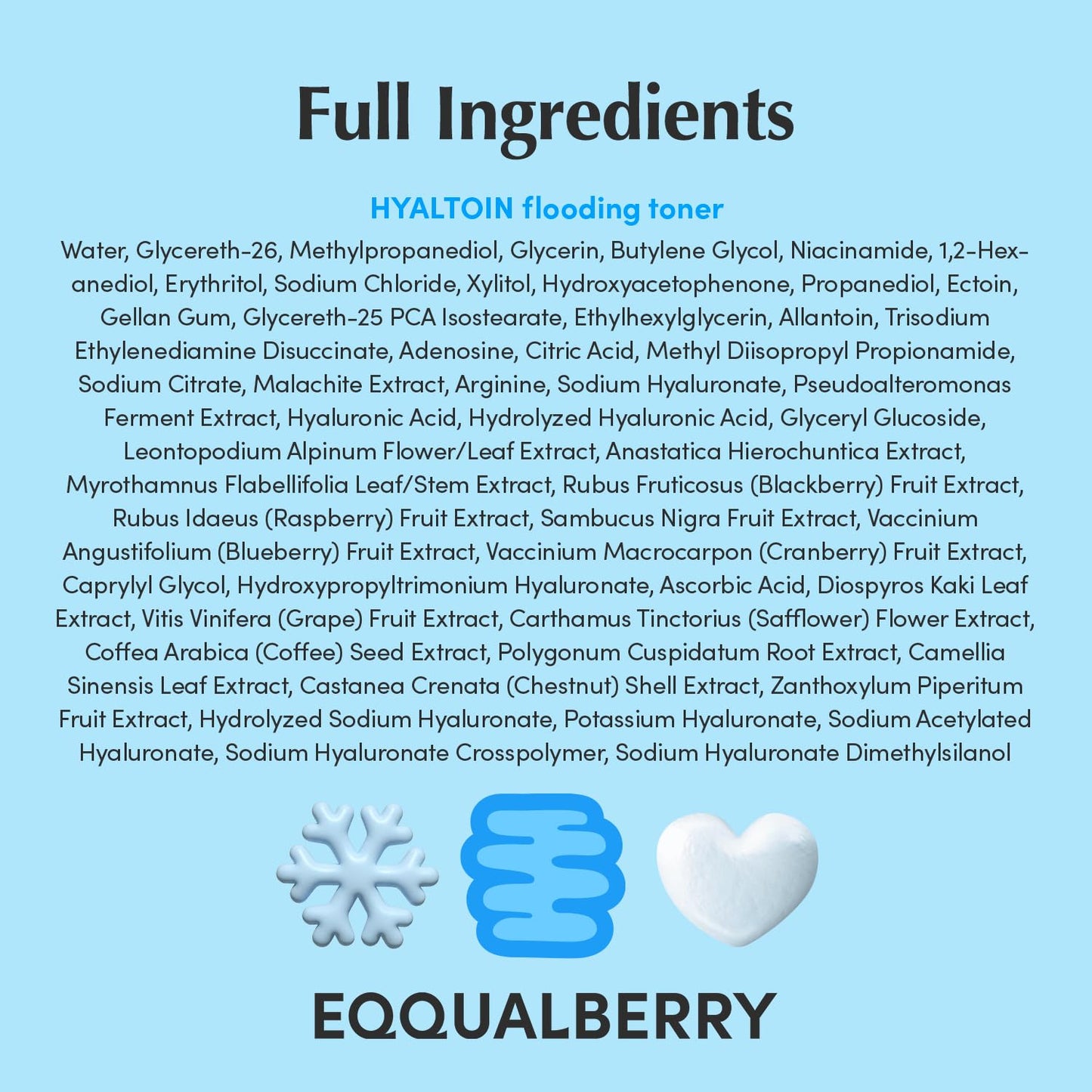 EQQUALBERRY Hyaltoin Flooding Toner | Moisture-Rich Hydrogel Toner for Deep Hydration | Cooling Essence Texture | Hyaluronic Acid & Ectoin - dailyvitalstore