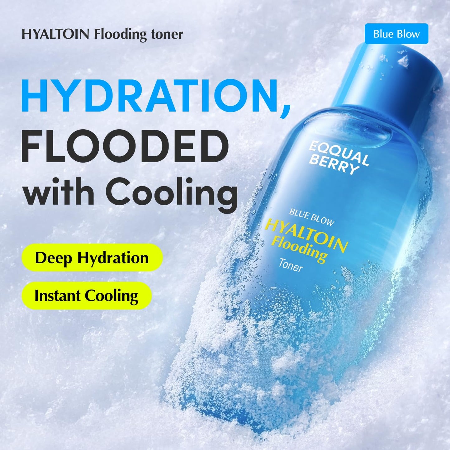 EQQUALBERRY Hyaltoin Flooding Toner | Moisture-Rich Hydrogel Toner for Deep Hydration | Cooling Essence Texture | Hyaluronic Acid & Ectoin - dailyvitalstore