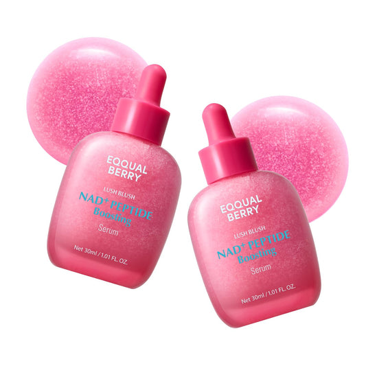 EQQUALBERRY NAD+ Peptide Boosting Serum Double Pack | 14 Peptide Serum for Face, Neck & Body | Niacinamide 2% & Vegan Collagen for Anti-Aging, Firming&Lifting | Korean Skincare, 1.01 fl oz (Pack of 2) - dailyvitalstore