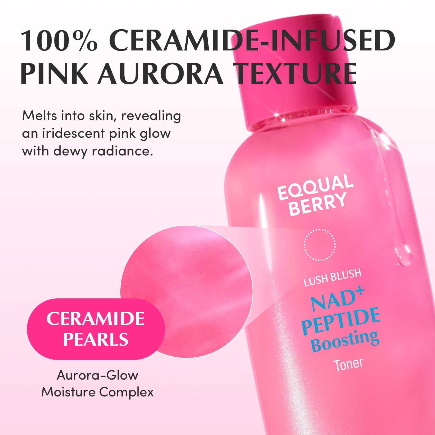 EQQUALBERRY NAD+ Peptide Boosting Toner – NAD+ 5% & 13 Peptides Anti-Aging Korean Skincare Hydrating Face Toner | Firming & Lifting Pink NAD - dailyvitalstore