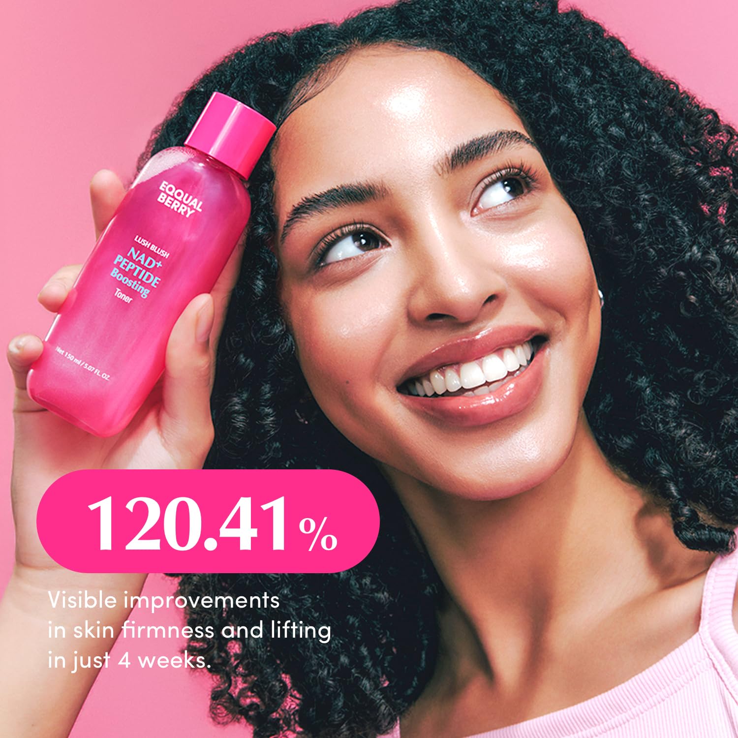 EQQUALBERRY NAD+ Peptide Boosting Toner – NAD+ 5% & 13 Peptides Anti-Aging Korean Skincare Hydrating Face Toner | Firming & Lifting Pink NAD - dailyvitalstore