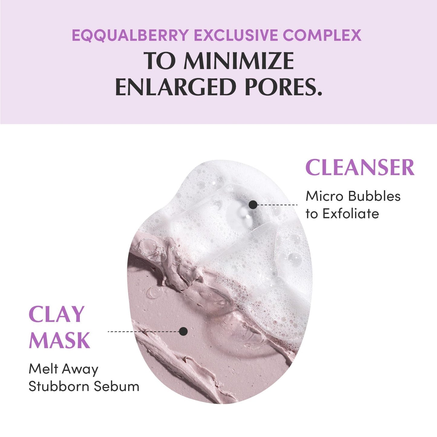 EQQUALBERRY Purple Rice Pore Purifying Pack Cleanser - Dual-Use Clay Mask & Foam Cleanser | Deep Cleansing for Pore Care & Skin Prep | AHA+BHA+PHA - dailyvitalstore