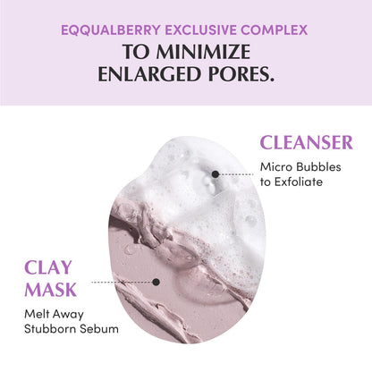EQQUALBERRY Purple Rice Pore Purifying Pack Cleanser - Dual-Use Clay Mask & Foam Cleanser | Deep Cleansing for Pore Care & Skin Prep | AHA+BHA+PHA - dailyvitalstore