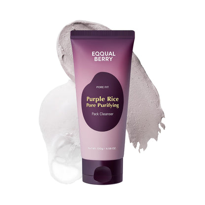 EQQUALBERRY Purple Rice Pore Purifying Pack Cleanser - Dual-Use Clay Mask & Foam Cleanser | Deep Cleansing for Pore Care & Skin Prep | AHA+BHA+PHA - dailyvitalstore