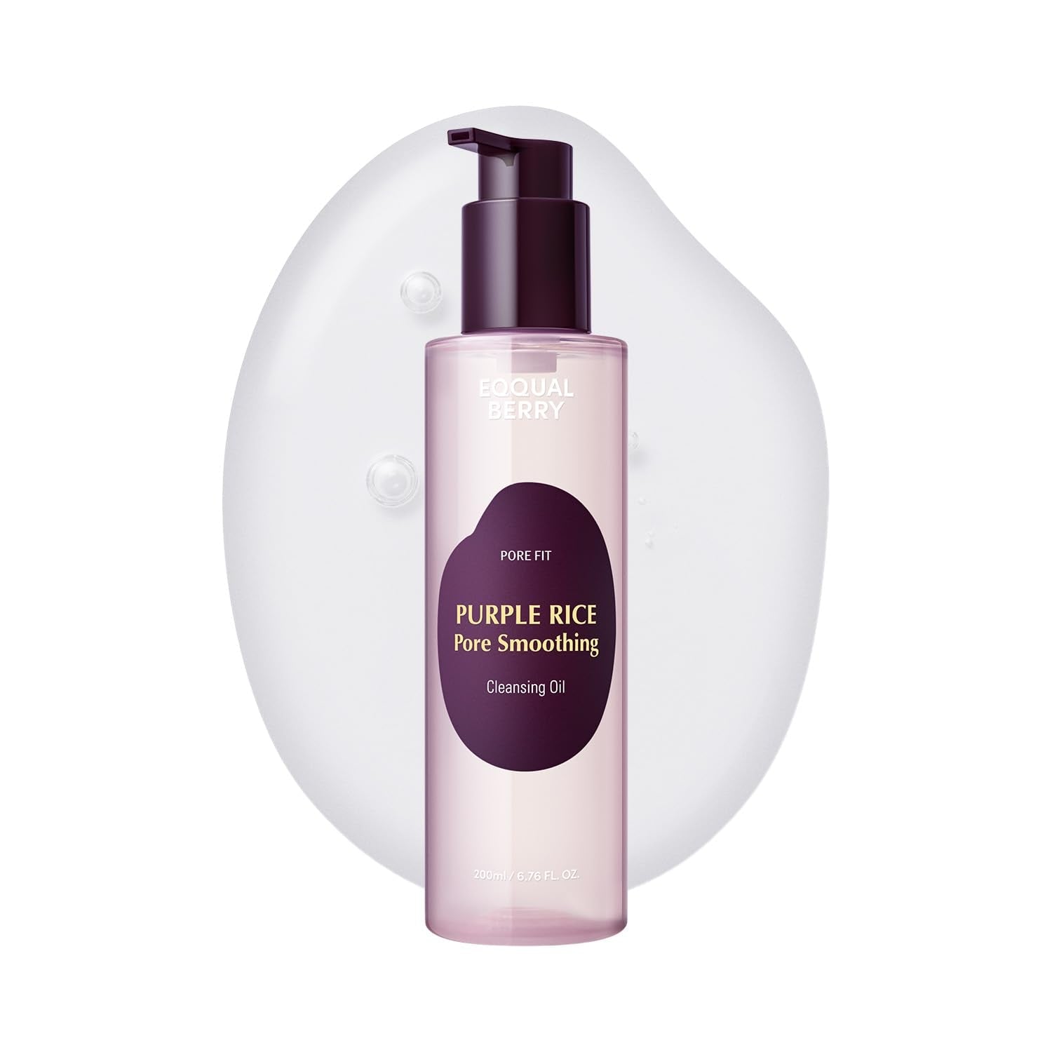 EQQUALBERRY Purple Rice Pore Smoothing Cleansing Oil – Deep Cleansing for Pores & Blackheads | Korean Oil Cleanser for Face & Makeup Remover - dailyvitalstore