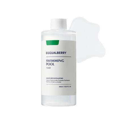 EQQUALBERRY Swimming Pool Toner - Korean Toner for Daily Exfoliating & Deep Hydration with Natural Enzyme Protease & Hyaluronic Acid - dailyvitalstore