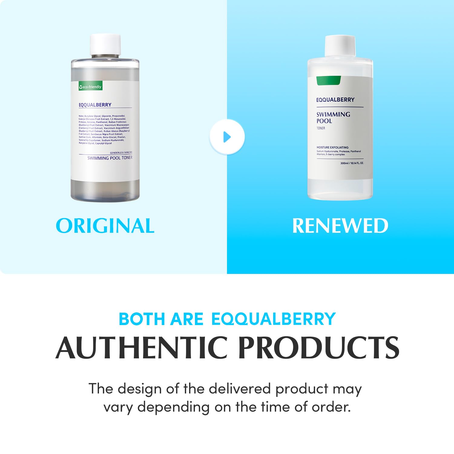 EQQUALBERRY Swimming Pool Toner - Korean Toner for Daily Exfoliating & Deep Hydration with Natural Enzyme Protease & Hyaluronic Acid - dailyvitalstore