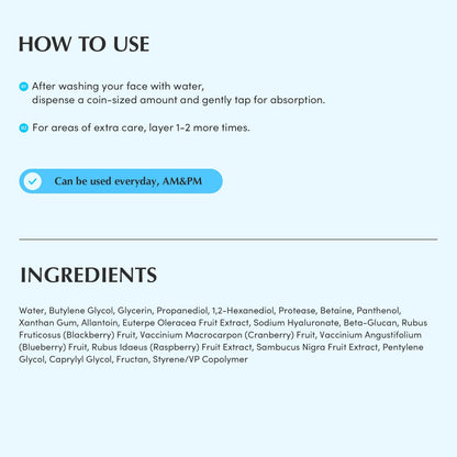 EQQUALBERRY Swimming Pool Toner - Korean Toner for Daily Exfoliating & Deep Hydration with Natural Enzyme Protease & Hyaluronic Acid - dailyvitalstore
