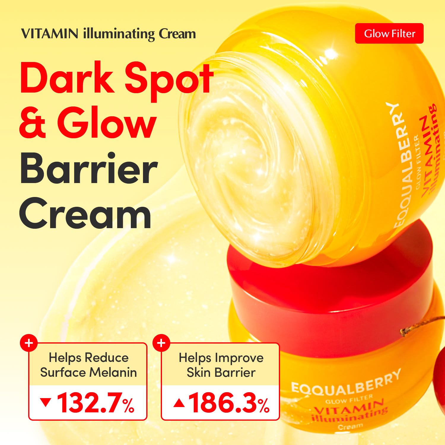 EQQUALBERRY Vitamin Illuminating Cream | Vitamin C & 5% Niacinamide+3% TXA | Dark Spots & Ceramide Barrier Strength Face Moisturizer | Glowy, Lightweight Hydration - dailyvitalstore