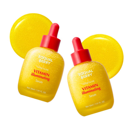 EQQUALBERRY Vitamin Illuminating Serum Double Pack | Niacinamide 4% & TXA | Brightening Vitamin C Serum for Glow & Hyaluronic Acid | Dark Spot & Uneven Tone Care - dailyvitalstore