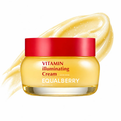 EQUALBERRY Vitamin Illuminating Cream with Niacinamide, TXA, Ceramide | Brightening for Uneven Tone & Dull Skin, Skin Barrier Support - dailyvitalstore