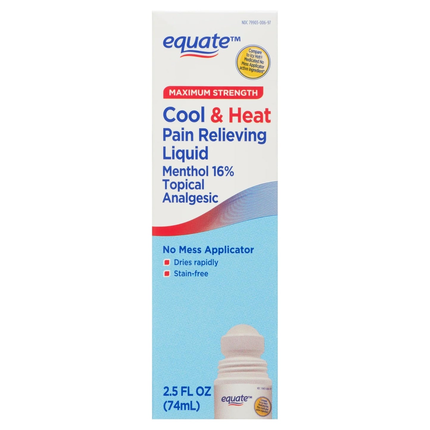 Equate Maximum Strength Cool & Heat, Equate Cool & Heat Pain Relief, Joint Pain Relief, 2.5 fl. oz, Pack of 2 - dailyvitalstore