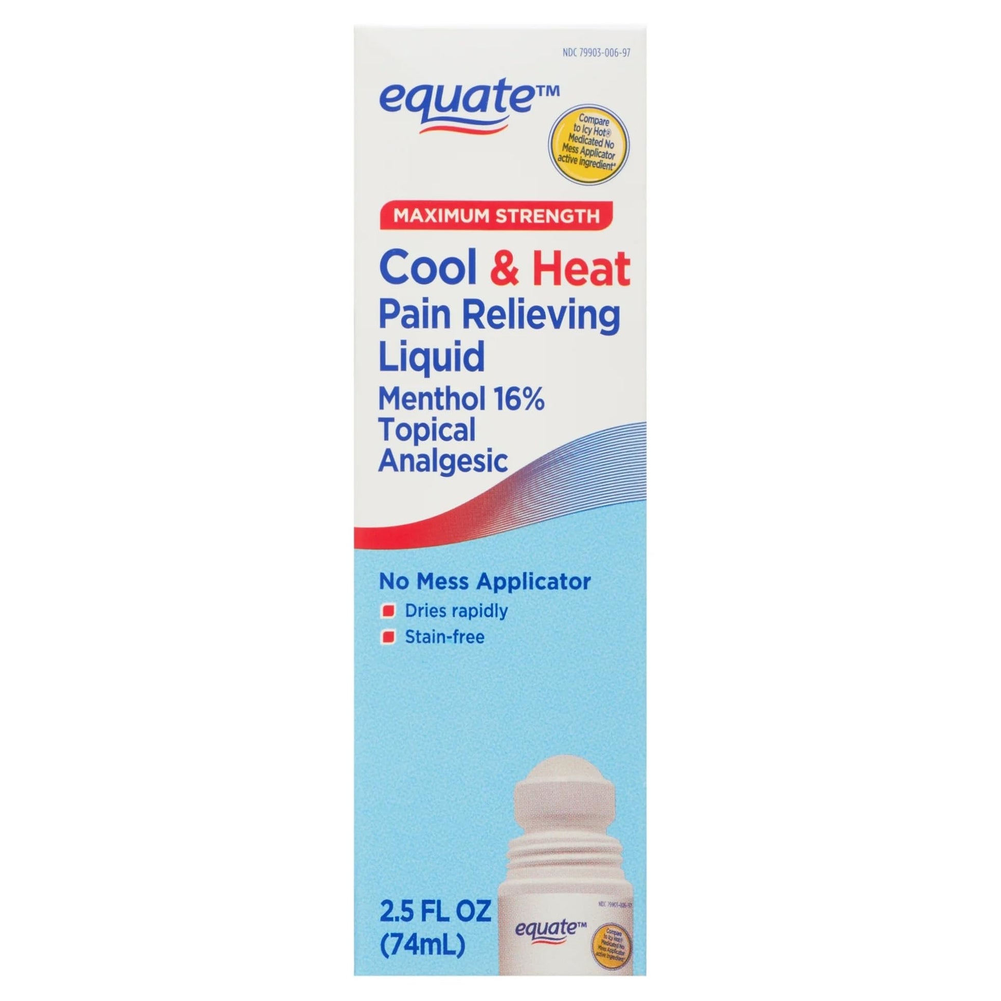 Equate Maximum Strength Cool & Heat, Equate Cool & Heat Pain Relief, Joint Pain Relief, 2.5 fl. oz, Pack of 2 - dailyvitalstore
