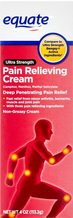 Equate Ultra Strength Pain Relieving Cream, Deep penetrating Pain Relief with Ultra-Strength Formula, 4 oz - dailyvitalstore