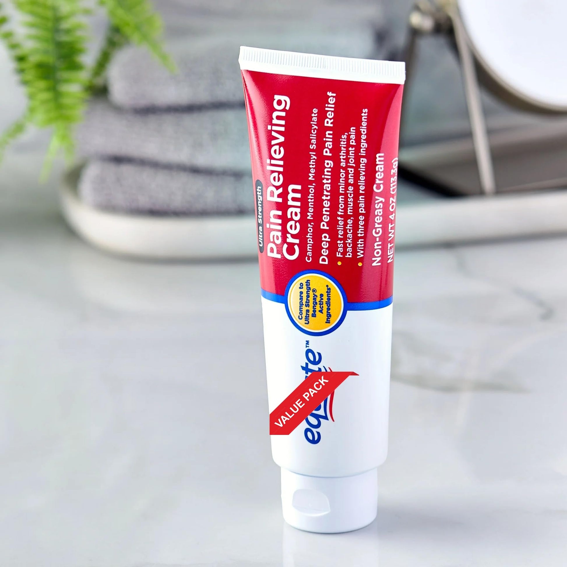 Equate Ultra Strength Pain Relieving Cream, Equate Ultra Strength Pain Relieving Cream Muscle Rub, 4 oz - dailyvitalstore