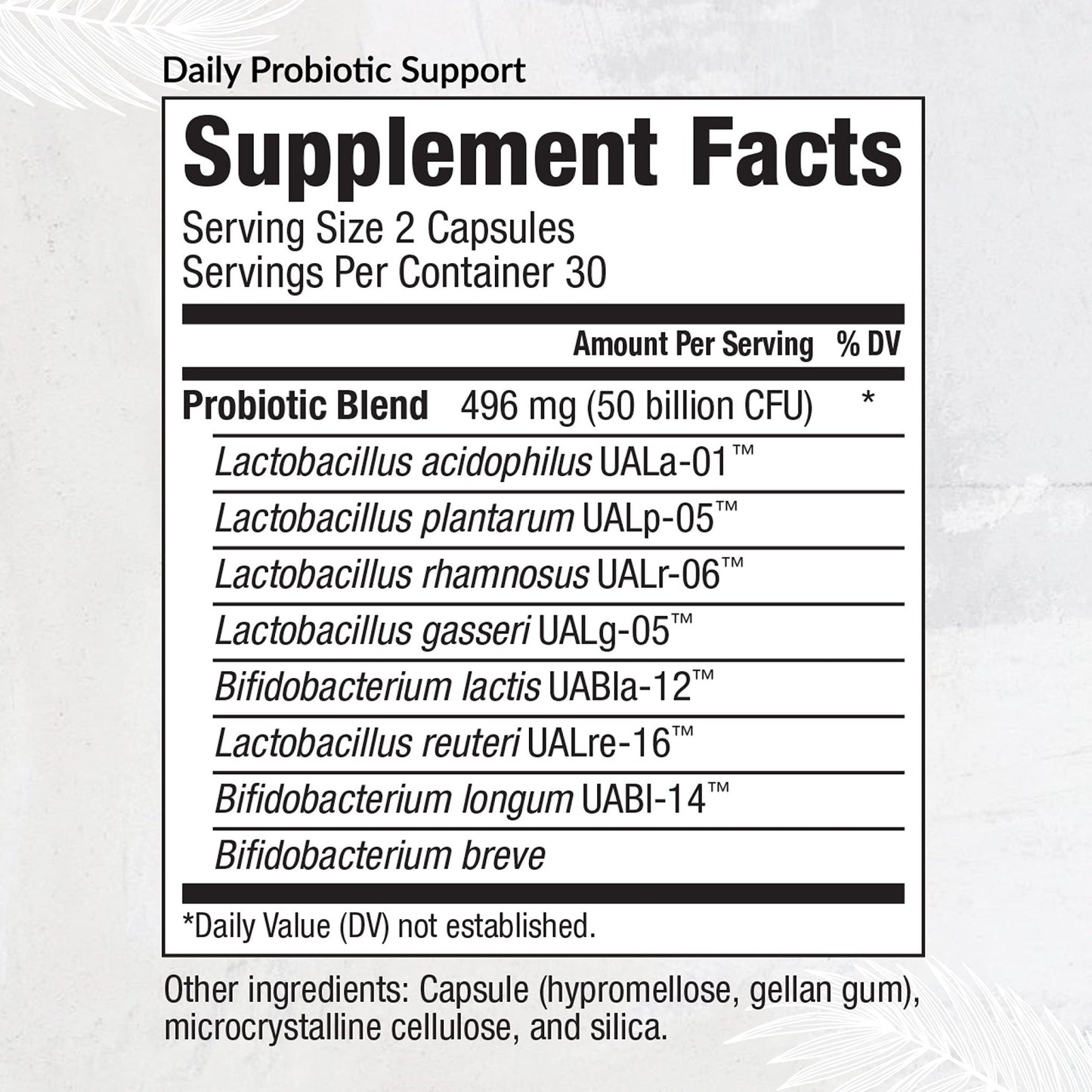 Equilife Daily Probiotic Support, 50 Billion CFU, 8 Probiotic Strains, Digestive and Gut Health Supplement for Men and Women, Gluten Free, Soy and Dairy Free - dailyvitalstore