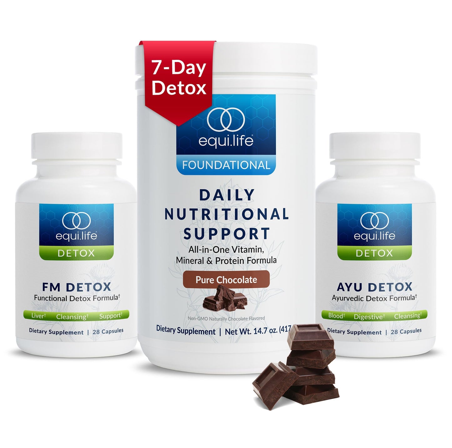 Equilife Dr. Cabral Detox, 7 Day Cleanse System, Plant Based Protein, Vitamins & Minerals, Supports Liver Detox, Promotes Healthy Weight Management - dailyvitalstore