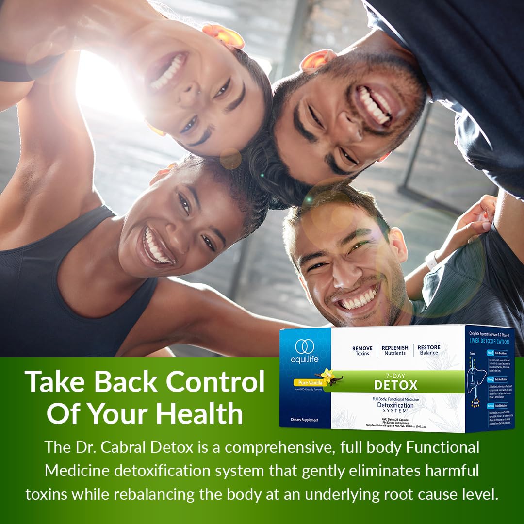 Equilife Dr. Cabral Detox, 7 Day Cleanse System, Plant Based Protein, Vitamins & Minerals, Supports Liver Detox, Promotes Healthy Weight Management - dailyvitalstore