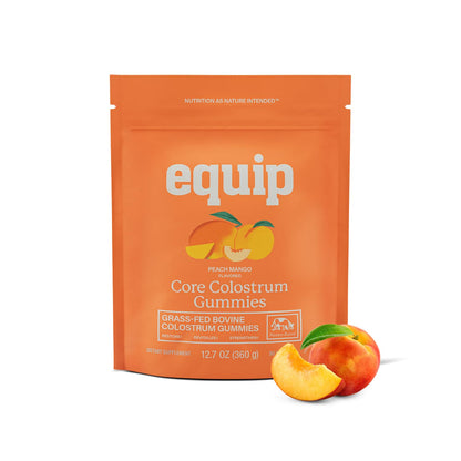 Equip Foods Core Bovine Colostrum Gummies, Delicious 1g Per Seving Grass Fed Colostrum Supplement - Gut Health, Immunity, Recovery, Hair & Skin - 60 Bovine Colostrum Gummies, - dailyvitalstore