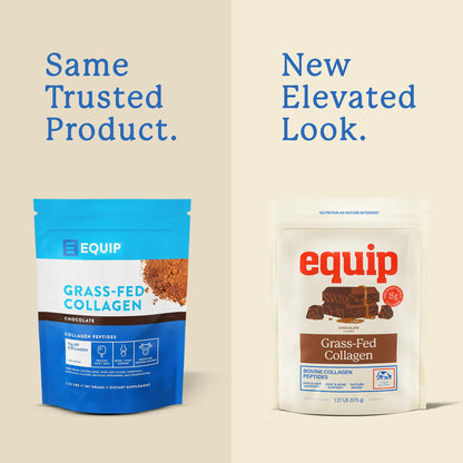 Equip Foods Grass Fed Collagen Powder | Hydrolyzed Bovine Collagen Peptides with Amino Acids | Prime Beef Collagen for Healthy Joints, Skin & Nails | Non-GMO, Paleo Friendly | 30 Servings, Chocolate - dailyvitalstore