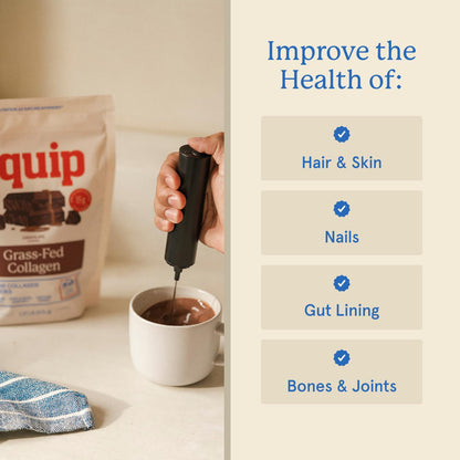 Equip Foods Grass Fed Collagen Powder | Hydrolyzed Bovine Collagen Peptides with Amino Acids | Prime Beef Collagen for Healthy Joints, Skin & Nails | Non-GMO, Paleo Friendly | 30 Servings, Chocolate - dailyvitalstore