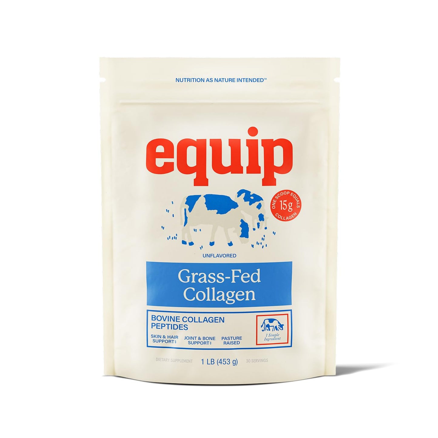 Equip Foods Grass Fed Collagen Powder | Hydrolyzed Bovine Collagen Peptides with Amino Acids | Prime Beef Collagen for Healthy Joints, Skin & Nails | Non-GMO, Paleo Friendly - dailyvitalstore
