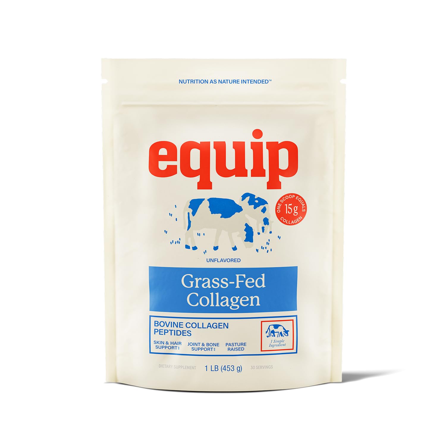 Equip Foods Grass Fed Collagen Powder | Hydrolyzed Bovine Collagen Peptides with Amino Acids | Prime Beef Collagen for Healthy Joints, Skin & Nails | Non-GMO, Paleo Friendly - dailyvitalstore