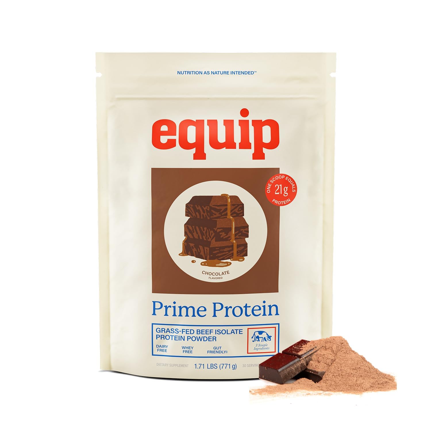 Equip Foods Prime Protein Powder | Clean, Grass Fed Beef Protein Powder | Carnivore Protein Isolate | Paleo, Keto Friendly | Gluten & Dairy Free | Helps Build & Repair Tissue - dailyvitalstore