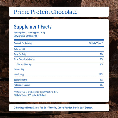 Equip Foods Prime Protein Powder | Clean, Grass Fed Beef Protein Powder | Carnivore Protein Isolate | Paleo, Keto Friendly | Gluten & Dairy Free | Helps Build & Repair Tissue - dailyvitalstore