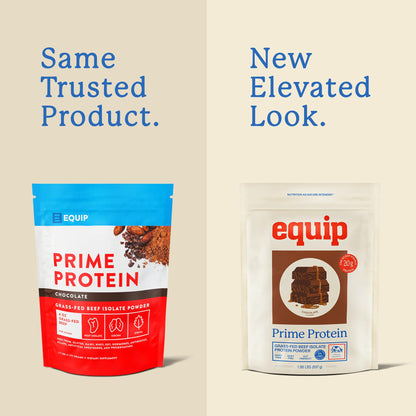 Equip Foods Prime Protein Powder | Clean, Grass Fed Beef Protein Powder | Carnivore Protein Isolate | Paleo, Keto Friendly | Gluten & Dairy Free | Helps Build & Repair Tissue - dailyvitalstore
