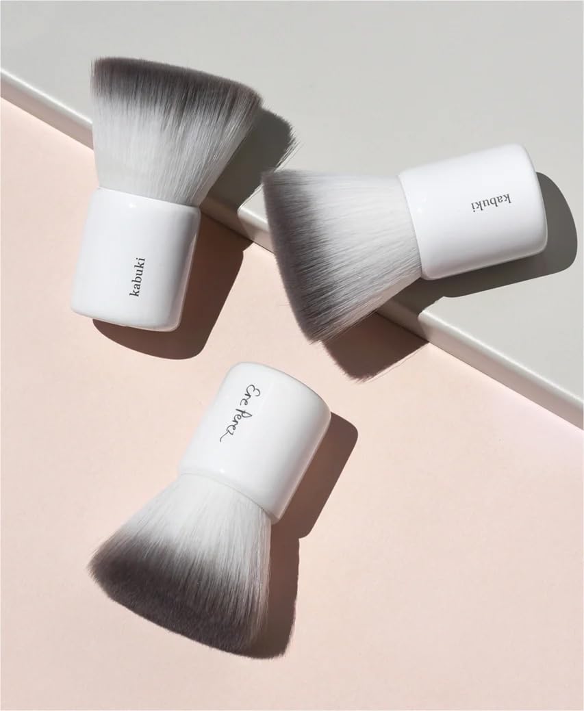 Ere Perez - Natural Eco Vegan Kabuki Makeup Brush | Multipurpose For Powder + Cream | Vegan Nylon Bristles, Cruelty-Free, Clean Beauty - dailyvitalstore