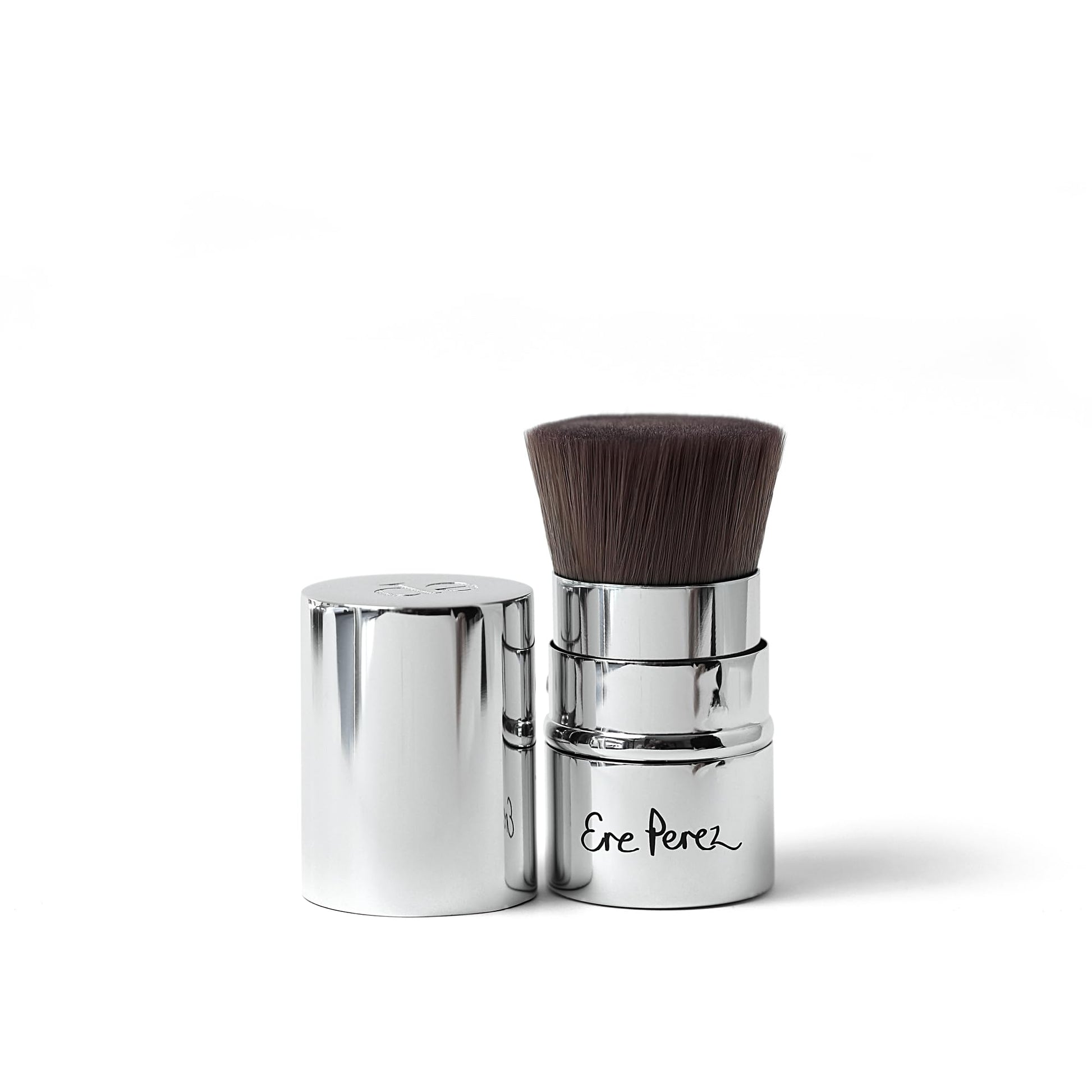 Ere Perez - Natural Eco Vegan Kabuki Makeup Brush | Multipurpose For Powder + Cream | Vegan Nylon Bristles, Cruelty-Free, Clean Beauty - dailyvitalstore