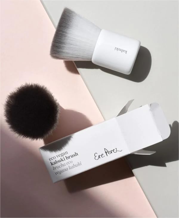 Ere Perez - Natural Eco Vegan Kabuki Makeup Brush | Multipurpose For Powder + Cream | Vegan Nylon Bristles, Cruelty-Free, Clean Beauty - dailyvitalstore