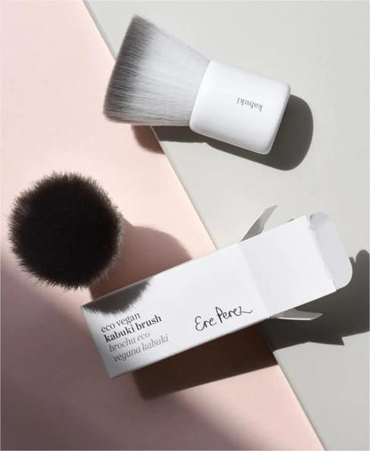 Ere Perez - Natural Eco Vegan Kabuki Makeup Brush | Multipurpose For Powder + Cream | Vegan Nylon Bristles, Cruelty-Free, Clean Beauty - dailyvitalstore