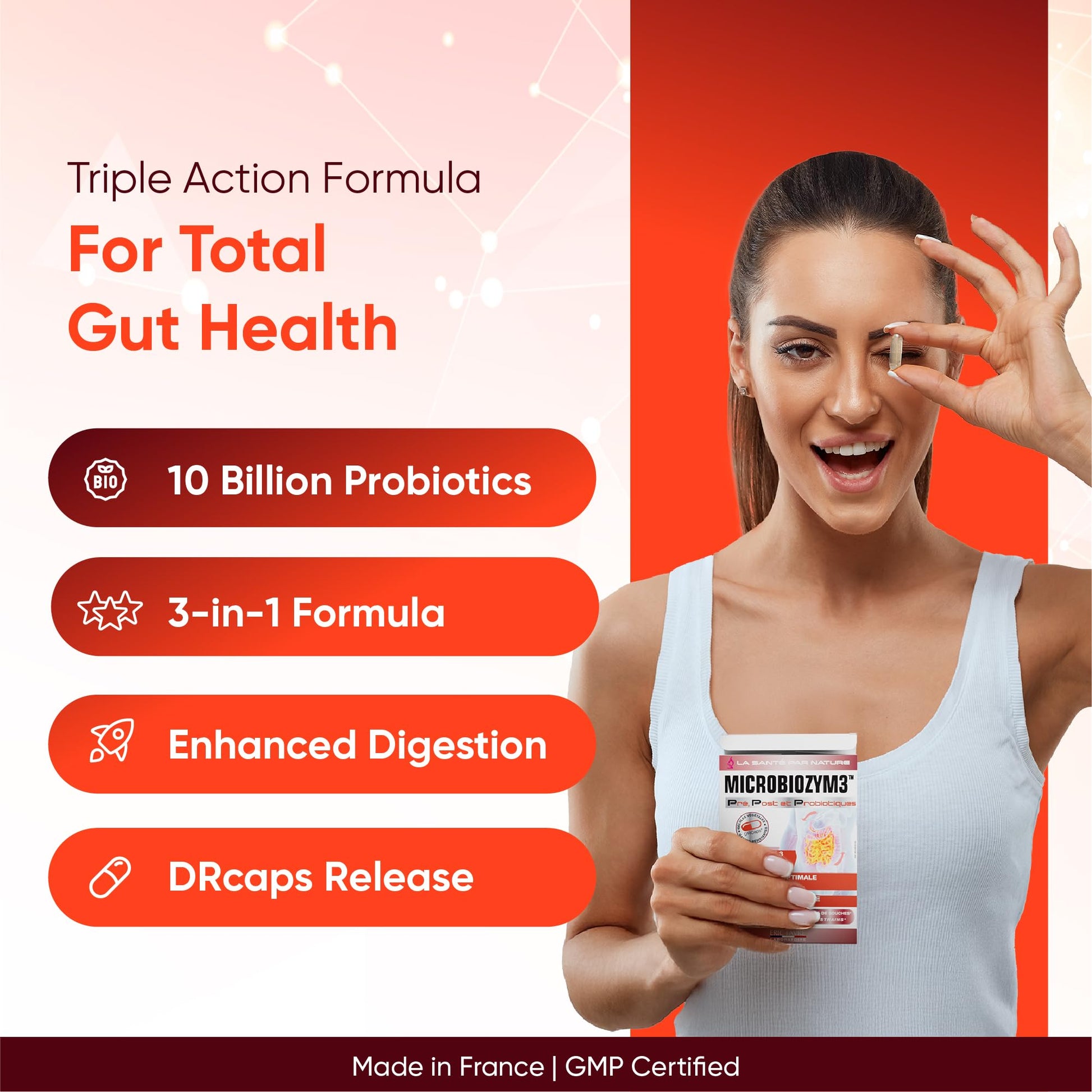 ERIC FAVRE Probiotics for Women Digestive Health – Triple Action with Prebiotics and Postbiotics, Reduces Bloating & Gas - dailyvitalstore