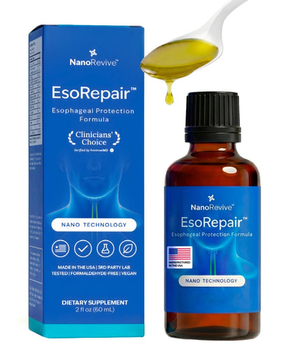 EsoRepair Nano Esophageal & Stomach Health Supplements for Men & Women - Digestive Comfort - Slippery Elm Bark, Zinc L-Carnosine & Aloe Vera Extract - Non-GMO & Dairy Free - dailyvitalstore
