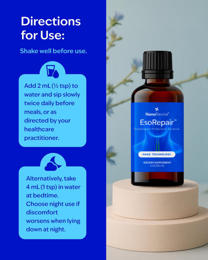 EsoRepair Nano Esophageal & Stomach Health Supplements for Men & Women - Digestive Comfort - Slippery Elm Bark, Zinc L-Carnosine & Aloe Vera Extract - Non-GMO & Dairy Free - dailyvitalstore