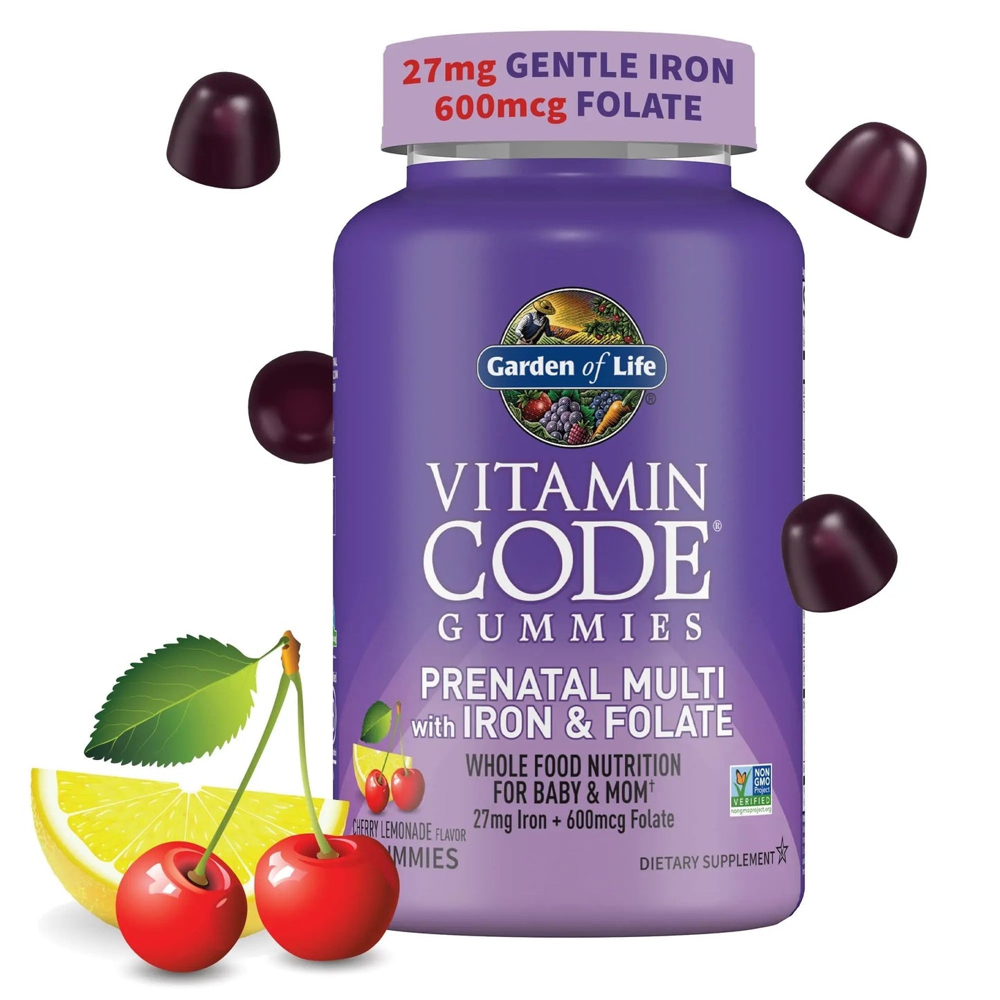 Essential Prenatal Gummy Vitamins for Women with Iron: Folate, Biotin, D3 & B12 + Probiotics for Digestion, Vitamin Code Multivitamin - dailyvitalstore