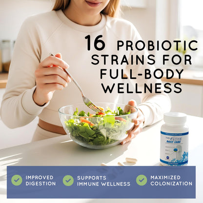 Essential Source TriActive Biotics Daily Care – Probiotics for Women and Men, 6 Billion CFU with Prebiotic Blend – Daily Digestive and Immune Support Gut Health Supplement – 30 Capsules - dailyvitalstore